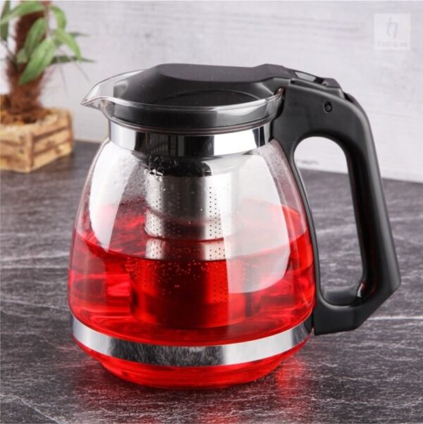 1500ML GLASS TEAPOT WITH STRAINER - Image 2