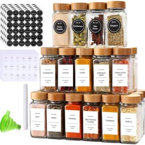 120ML 6 PIECE SPICE JAR SET (BAMBOO LID)