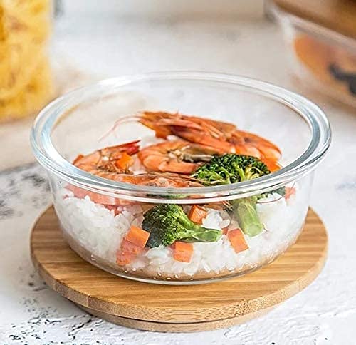 3-PIECE BAMBOO LID GLASS BOWLS (ROUND) - Image 3