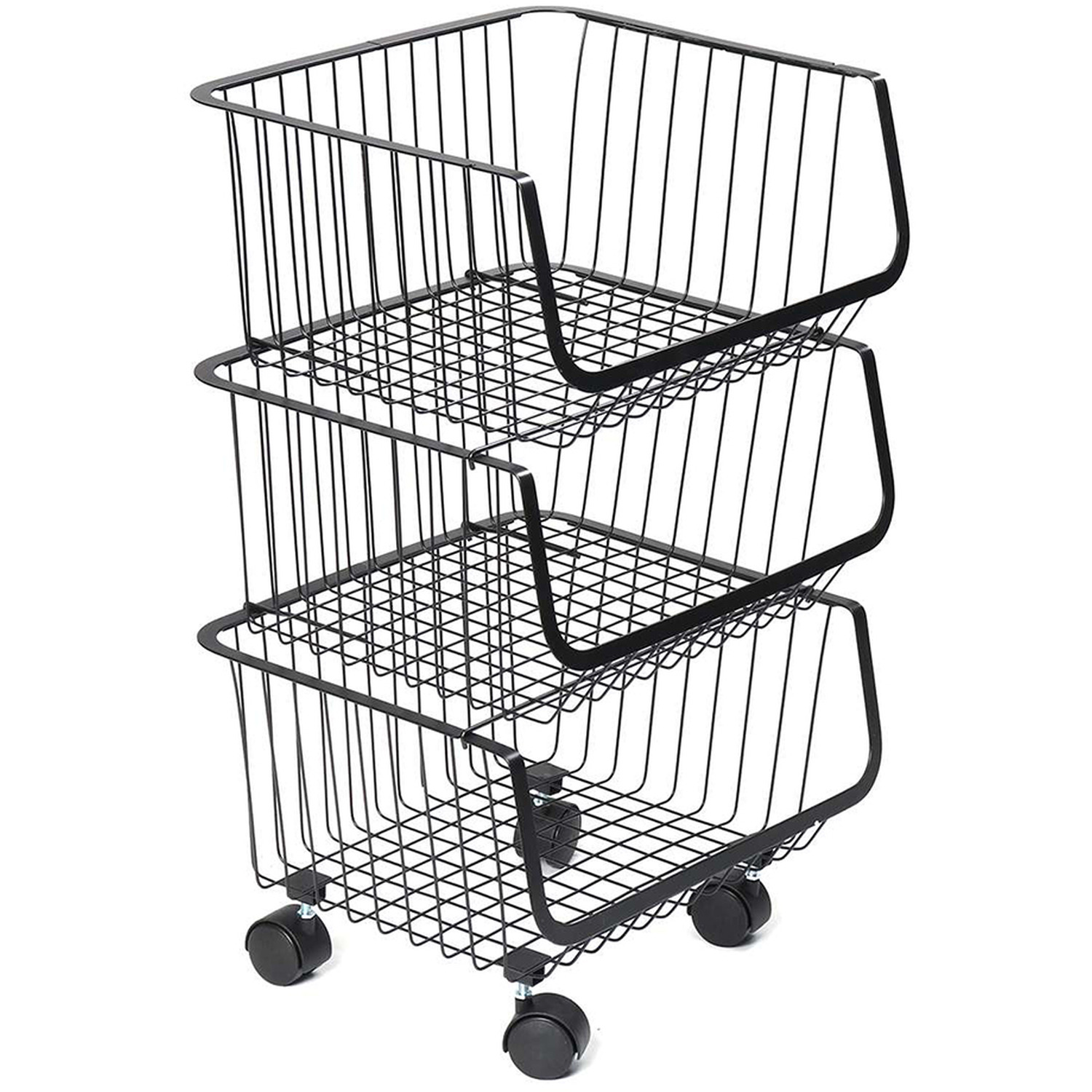 5 LAYER STACKABLE VEGETABLE BASKET TROLLEY - Image 2