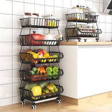 5 LAYER VEGETABLE BASKET TROLLEY