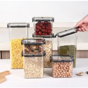 6 PIECE ACRYLIC ELEGANT CANISTER