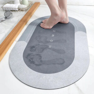 Absorbent non-slip bath mat