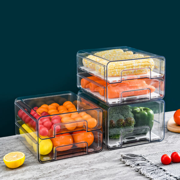 SINGLE LAYER+DRAIN BOARD FRIDGE ORGANIZER