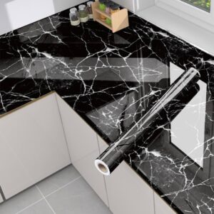 MARBLE STICKER (BLACK WITH WHITE STREAKS)