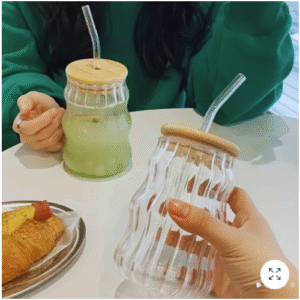 BAMBOO LID STRIPE CUP
