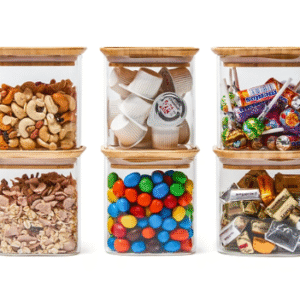 6 PIECE BAMBOO LID SPICE SET