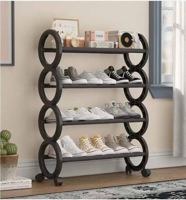 SHOE RACK WITH WHEELS (4 LAYERS)