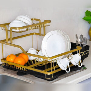 BLACK GOLD DISH RACK