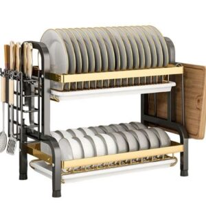 BLACK GOLD DISH RACK