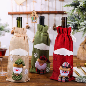 BURLAP WINE COVERS