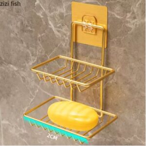 GOLD DOUBLE LAYER SOAP DISH