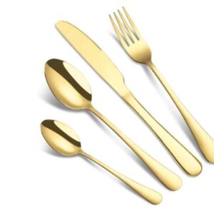 STAINLESS TABLE WARE (GOLD, 6PCS)