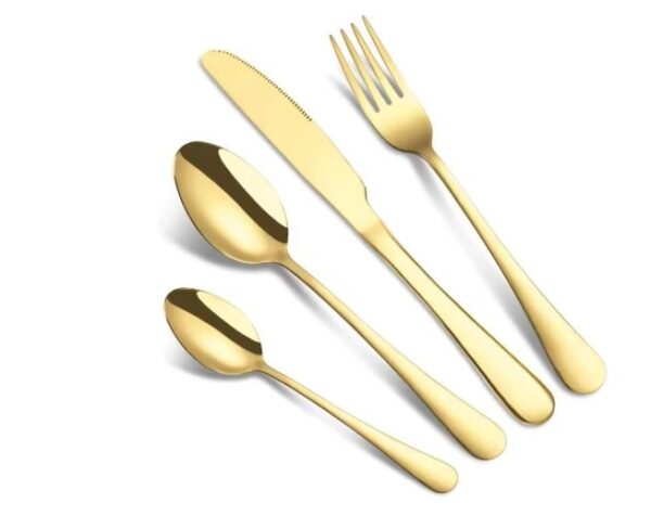 STAINLESS TABLE WARE (GOLD, 6PCS)