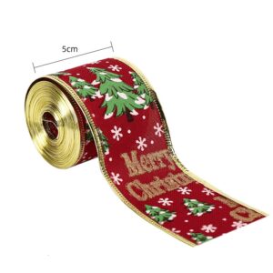 5CM CHRISTMAS TREE RIBBON (RED)