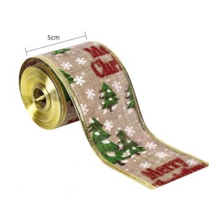 5CM CHRISTMAS TREE RIBBON (BEIGE)