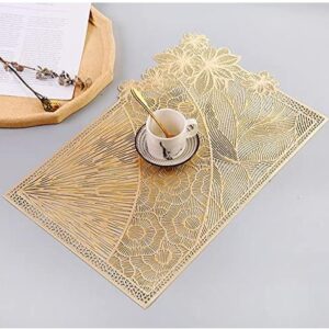 RECTANGULAR PLACEMAT FLOWERY GOLD