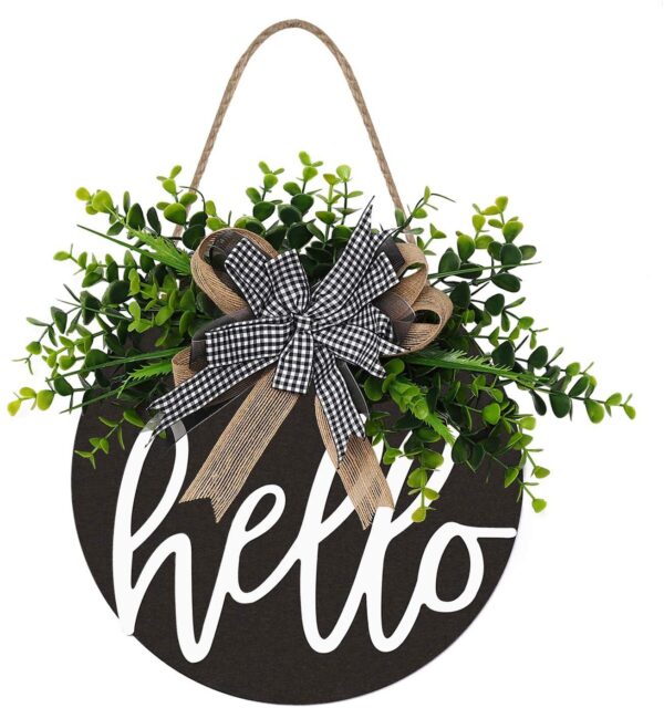 DOOR HANGING WELCOME DECOR (BLACK) - Image 3