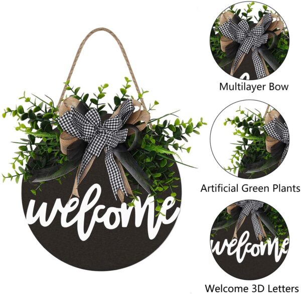 DOOR HANGING WELCOME DECOR (BLACK) - Image 6