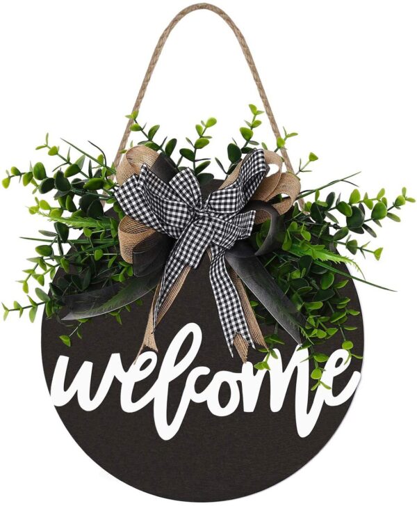 DOOR HANGING WELCOME DECOR (BLACK) - Image 7