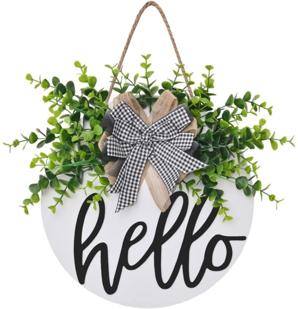DOOR HANGING WELCOME DECOR (BLACK) - Image 8
