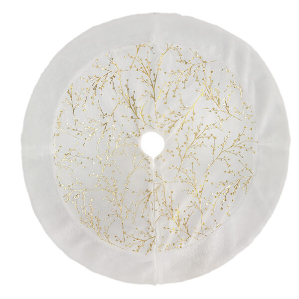 120CM WHITE CHRISTMAS TREE SKIRT - Image 6