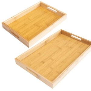 WOODEN TRAY SET (2PCS)