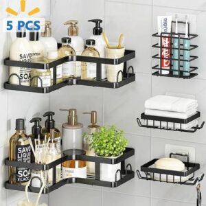 5 PIECE BATHROOM CORNER SHELVES