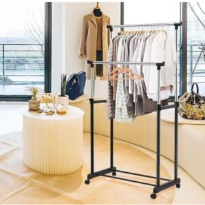 DOUBLE POLE CLOTH RACK