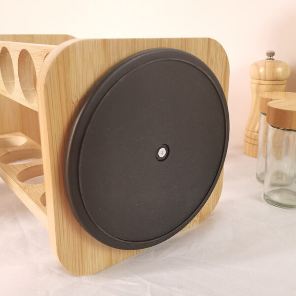 ROTATING STAND WITH BAMBOO LID SPICE JARS - Image 3