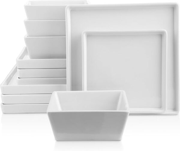 16PCS STONEWARE DINNER PLATE SET - Image 7