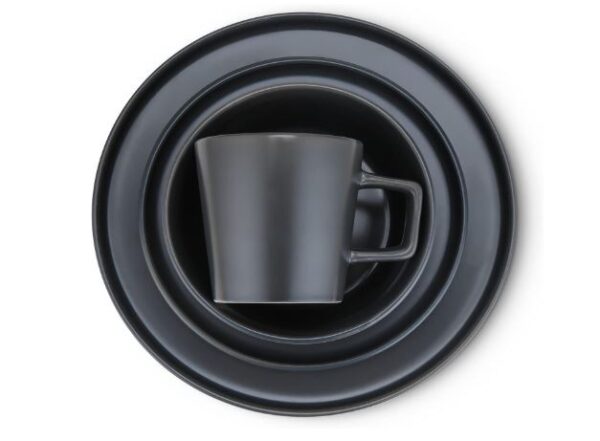 16PCS STONEWARE DINNER SET (GREY) - Image 4