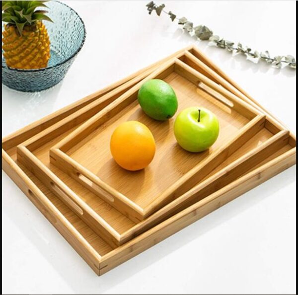 3 SET BAMBOO TRAY (RECTANGULAR, MEDIUM)