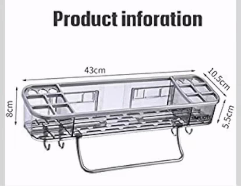 ACRYLIC RECTANGULAR BATHROOM SHELF - Image 3
