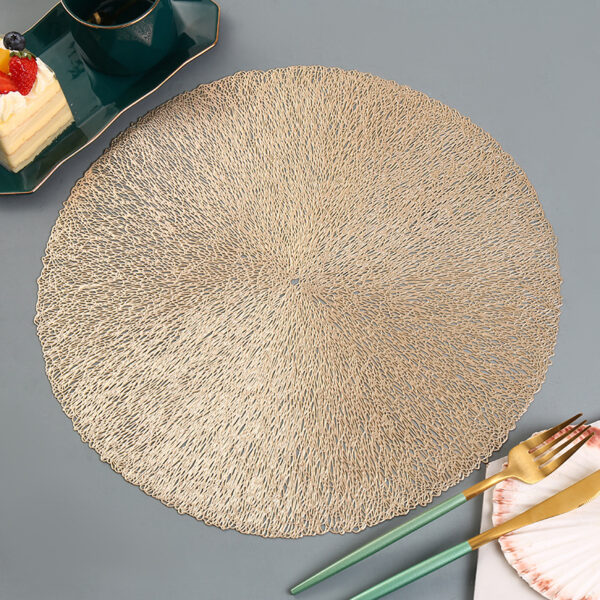 ROUND PLACEMAT NORDIC GOLD (SET OF 6)