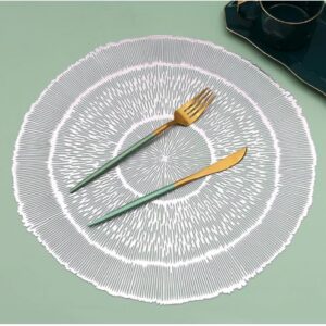 ROUND PLACEMAT SPIRAL SILVER