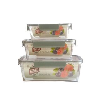3-PIECE ACRYLIC FOOD STORAGE CONTAINER