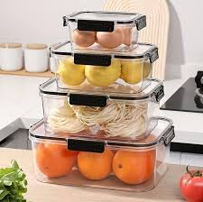 4-PIECE ACRYLIC FOOD STORAGE CONTAINER