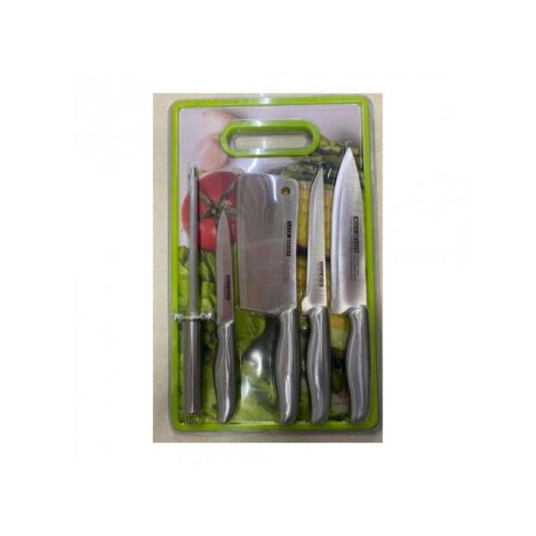 CHOPPING BOARD WITH STAINLESS STEEL KNIFE SET - Image 4