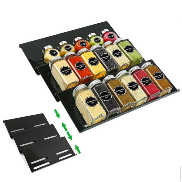 DRAWER SPICE ORGANIZER (BLACK)