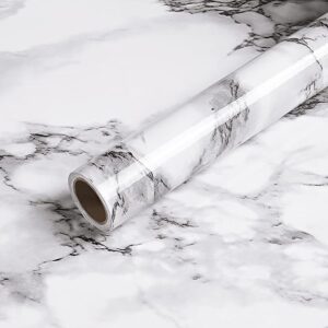 MARBLE STICKER (WHITE WITH BLACK CLOUDY PRINTS)