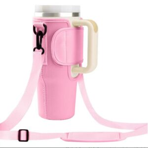 INSULATED TUMBLER POUCH WITH STRAP