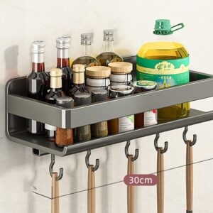METAL FLOATING SHELF WITH HOOKS