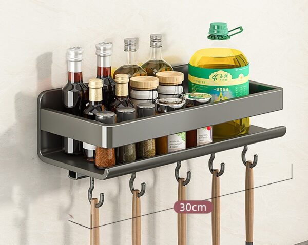 METAL FLOATING SHELF WITH HOOKS