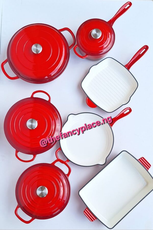 7 PIECE CAST IRON COOKWARE