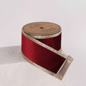 RED VELVET RIBBON (6.3CM BY 10YARDS)