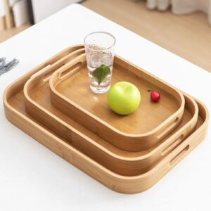 3 SET BAMBOO TRAY (CURVED)