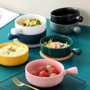 CERAMIC SOUP BOWL WITH HANDLE