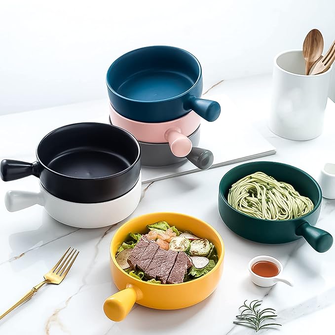 CERAMIC SOUP BOWL WITH HANDLE - Image 3