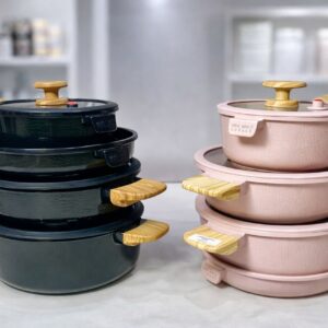 4PCS MGC DIE CASTING ALUMINIUM CROC CERAMIC POT